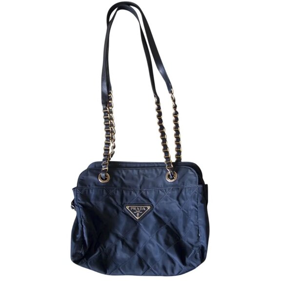 Prada Handbags - Prada Navy Blue Quilted Shoulder Bag- AUTHENTIC ✨